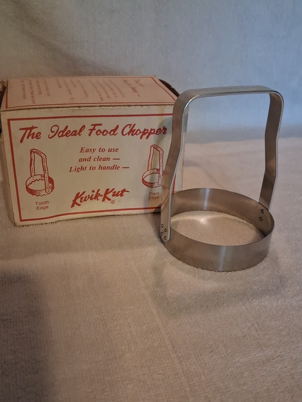 Kwik-Kut Ideal Food Chopper - Stainless Steel New Old Stock